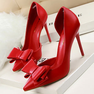 Bow-knot Pointed Toe Classic Pumps