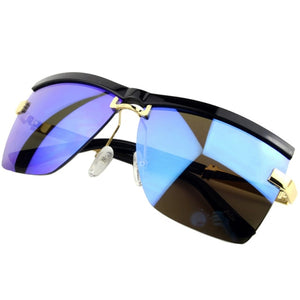 Unisex Semi-Rimless Frame Sunglasses
