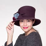 466496 FLOWER FELT ASYMMETRIC BUCKET HATS - Couture by Ava Belinda