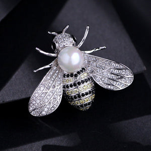 Little Bee Crystal Rhinestone Brooch