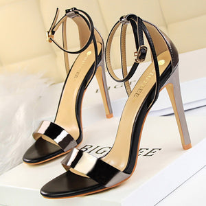High Heel Women Sandal With Ankle Strap