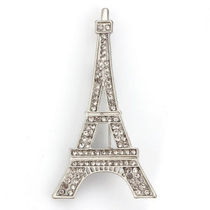 Rhinestones Eiffel Tower Brooch