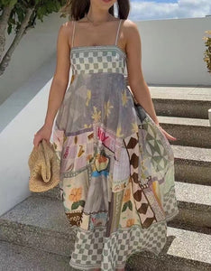 Vintage Printed High Quality Elegant Summer Dress