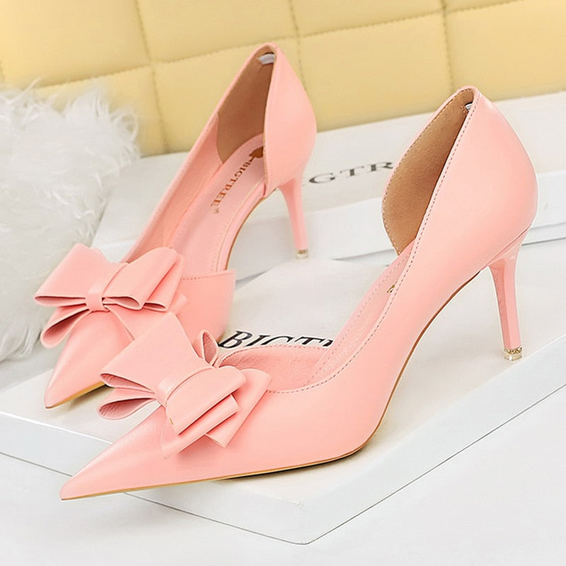 Bow-knot Pointed Toe Classic Pumps