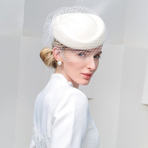 Luxury British Wool Hat With Veil
