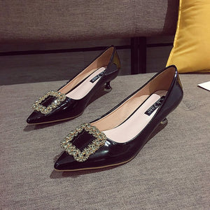 Trendy Patent Leather Square Toe Shoes