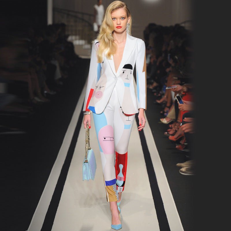 Abstract Art Runway Blazer & Pants Suit - Couture by Ava Belinda