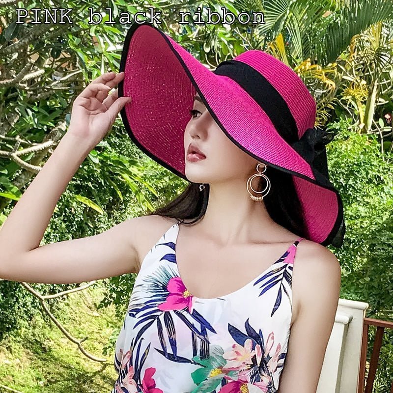 Big Brim Straw Sun Hat - Couture by Ava Belinda