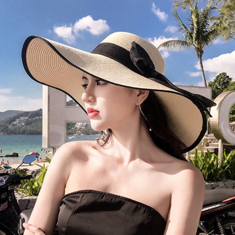 Big Brim Straw Sun Hat - Couture by Ava Belinda