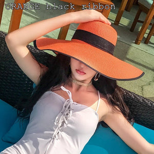 Big Brim Straw Sun Hat - Couture by Ava Belinda