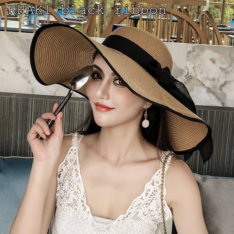 Big Brim Straw Sun Hat - Couture by Ava Belinda