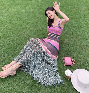 Bohemian Style Slim Long Crocheted Dress - Couture by Ava Belinda