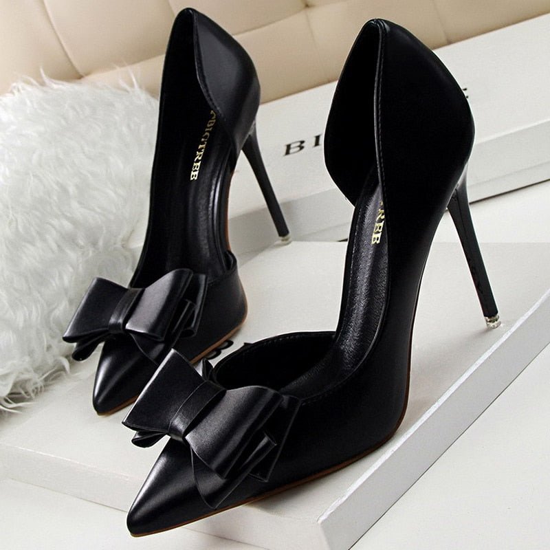 Bow - knot Pointed Toe Classic Pumps - Couture by Ava Belinda