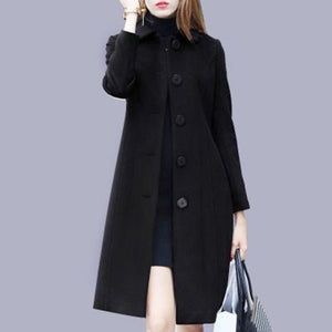 British Style Single Breasted Woolen Coat - Couture by Ava Belinda