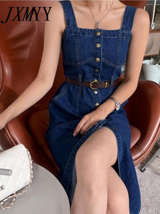 Denim Front Button - Up Dress - Couture by Ava Belinda