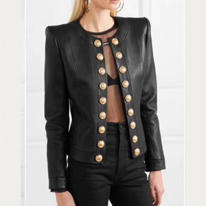 Double Breasted Metal Buttons Jacket - Couture by Ava Belinda