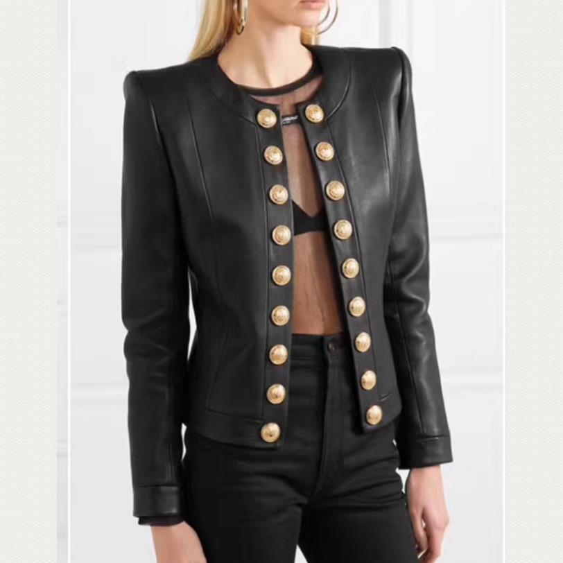 Double Breasted Metal Buttons Jacket
