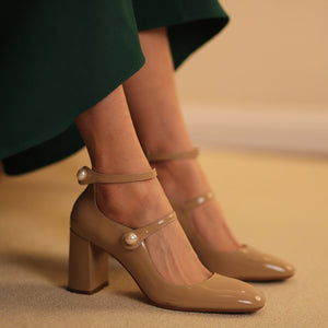 High Heels Mary Janes With Ankle Straps