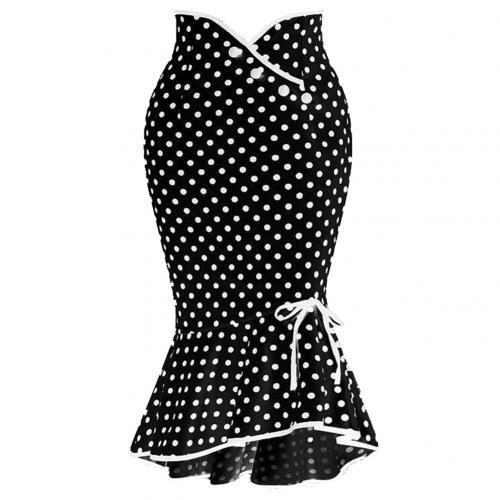 Elegant Vintage Polka Dot Skirt