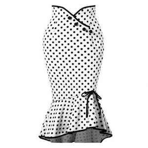 Elegant Vintage Polka Dot Skirt